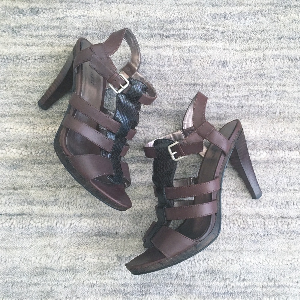 Nine West Brown Strappy Sandal